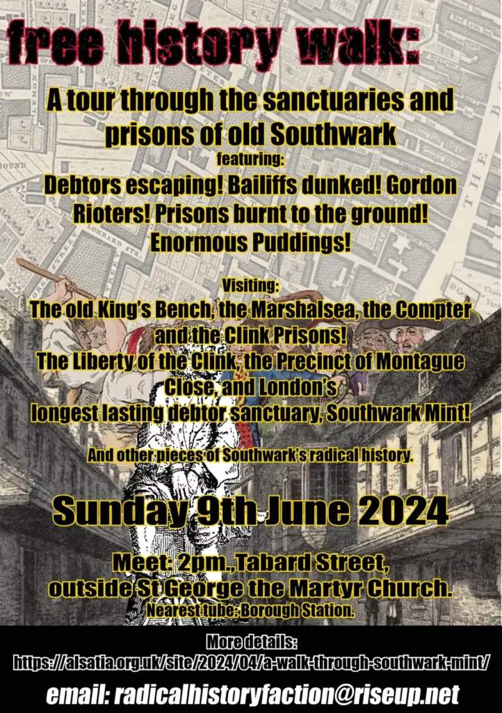 Flyer for Southwark Mint Walk, June 2024
